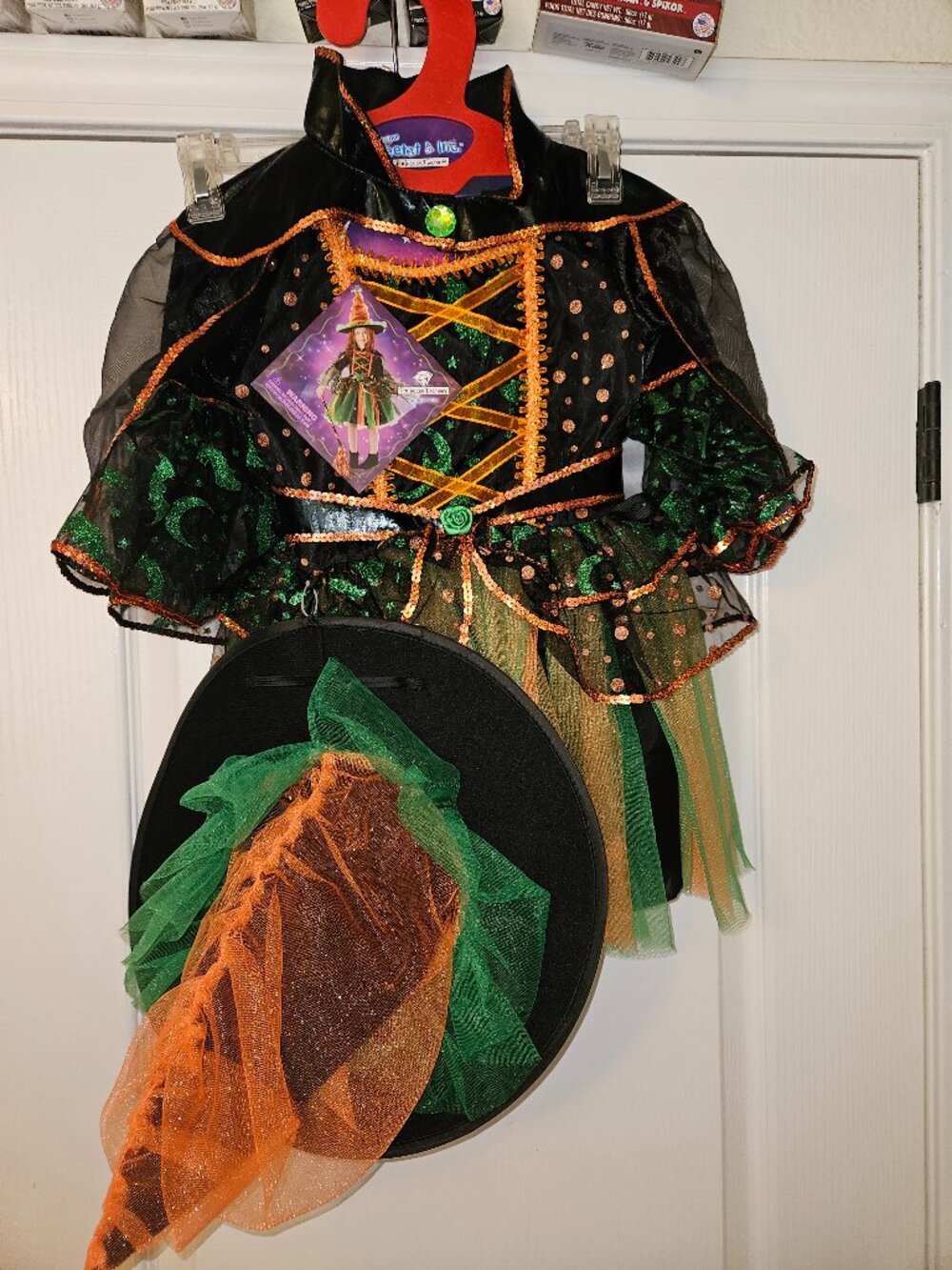 TeeTot & Co Children's Witches Costume with Dress and Hat - NWT Size 3/4